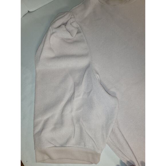 A.n.a Womens Sweater 4xl Pink Puff Sleeve Fleece 3/4 Round Neck Officewear - Picture 7 of 13